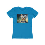Yorkie #3 Women's Fitted Ringspun Cotton Tee