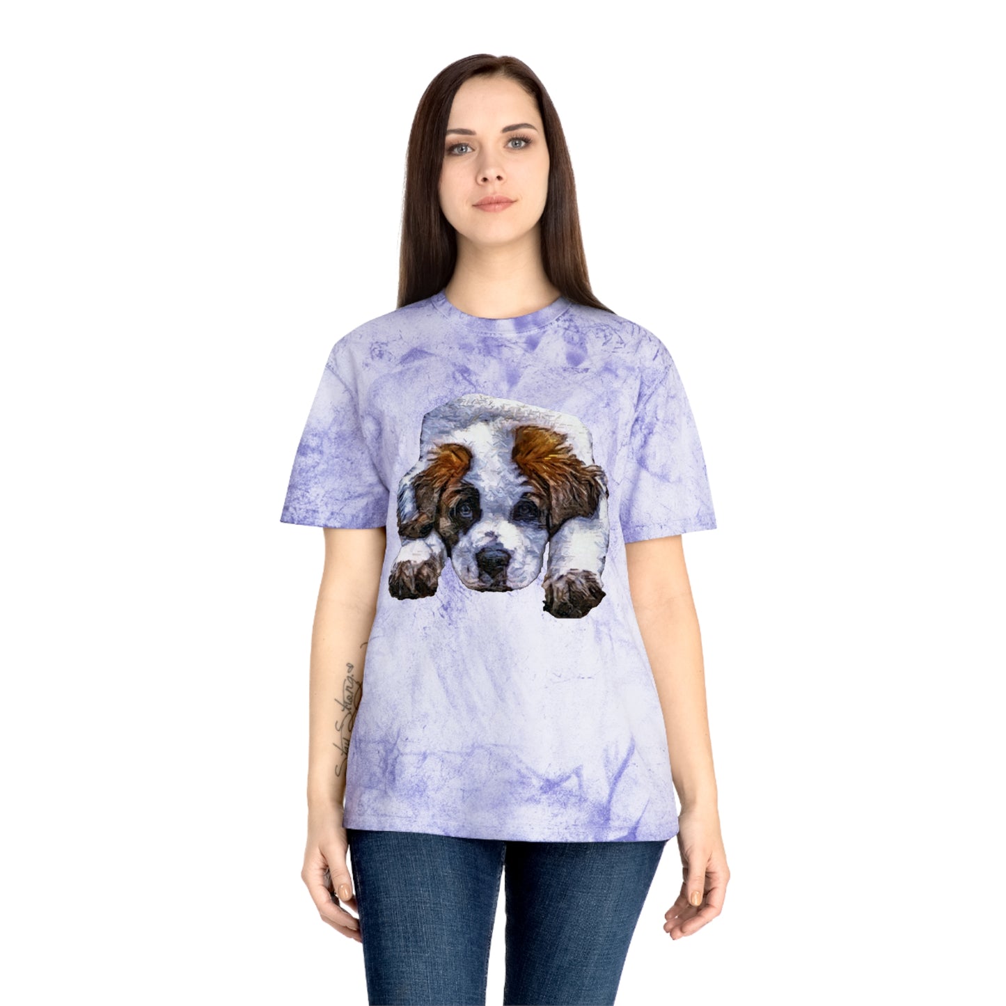 Saint Bernard 'Sontuc' Unisex Cotton Color Blast T-Shirt