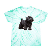 Black Russian Terrier Tie-Dye Tee, Cyclone