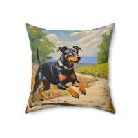 Manchester Terrier Spun Polyester Throw Pillow