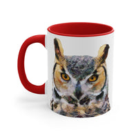 Great Horned Owl 'Hooty' Accent Coffee Mug, 11oz