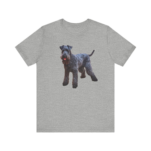 Kerry Blue Terrier Artistic Painting 100% Cotton Unisex Tee