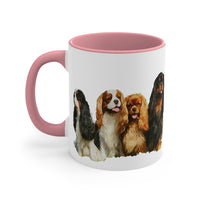 King Charles Spaniels 'Cavalier Club' - Accent - Ceramic Coffee Mug, 11oz