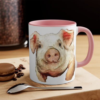 Pig 'Petunia' Accent Coffee Mug, 11oz