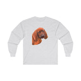 Redbone Coonhound - Unisex Cotton Long Sleeve Tee