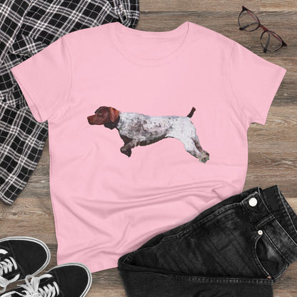 On Point Women's Midweight Cotton Tee for German Shorthaired Pointers