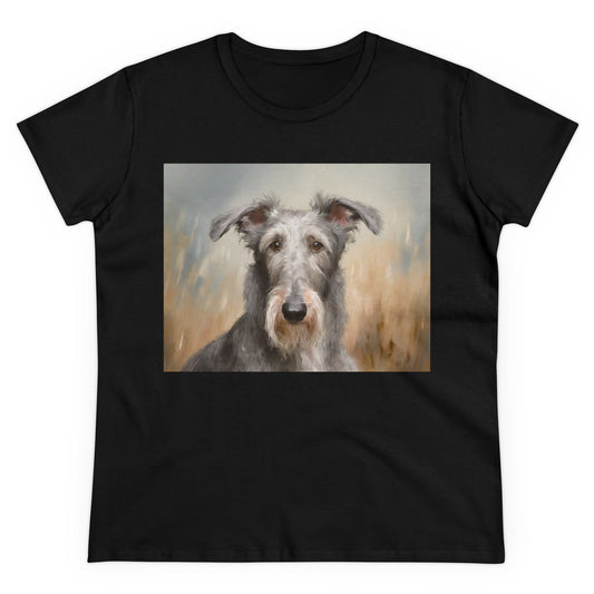 Scottish Deerhound Women's Midweight Cotton Tee