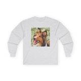 Shetland Sheepdog 'Sheltie May' Unisex Cotton Long Sleeve Tee