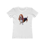 Basset Hound  --  Women's Slim Fit Ringspun Cotton Tee