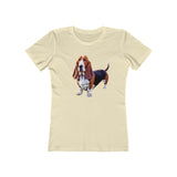 Basset Hound  --  Women's Slim Fit Ringspun Cotton Tee