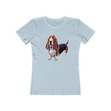 Basset Hound  --  Women's Slim Fit Ringspun Cotton Tee