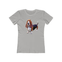 Basset Hound  --  Women's Slim Fit Ringspun Cotton Tee