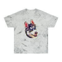 Siberian Husky 'Iditarod' Unisex Cotton  -  Color Blast T-Shirt