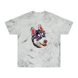 Siberian Husky 'Iditarod' Unisex Cotton  -  Color Blast T-Shirt