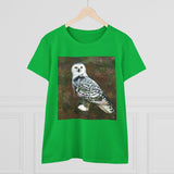 Snowy White Owl Women's Midweight Cotton Tee