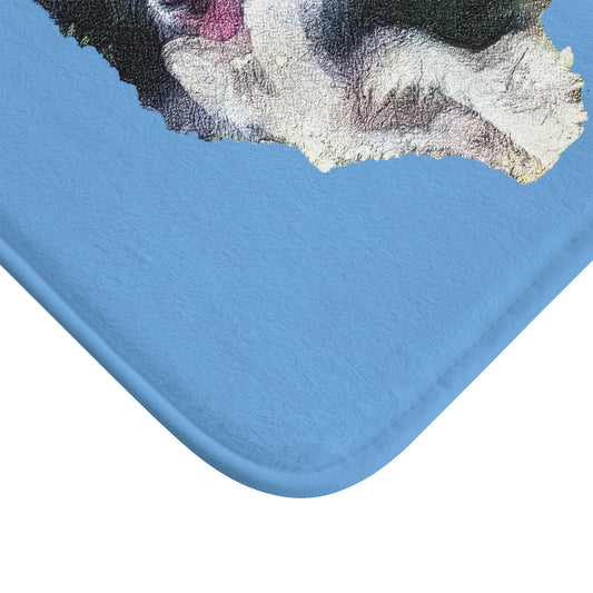 Border Collie Delight Bathroom Rug Mat