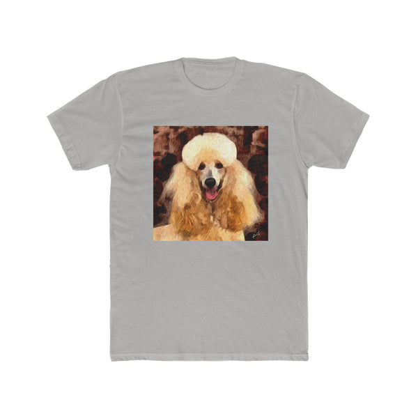 Poodle Men's Fitted  Cotton Crew Tee