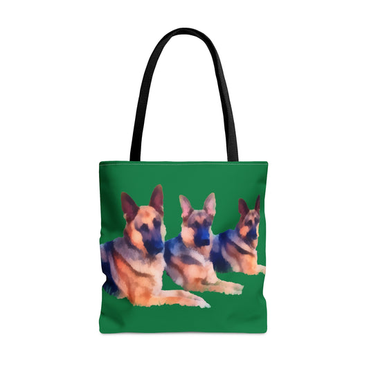 Majestic German Shepherd 'Trio' Artistic Painting Tote Bag