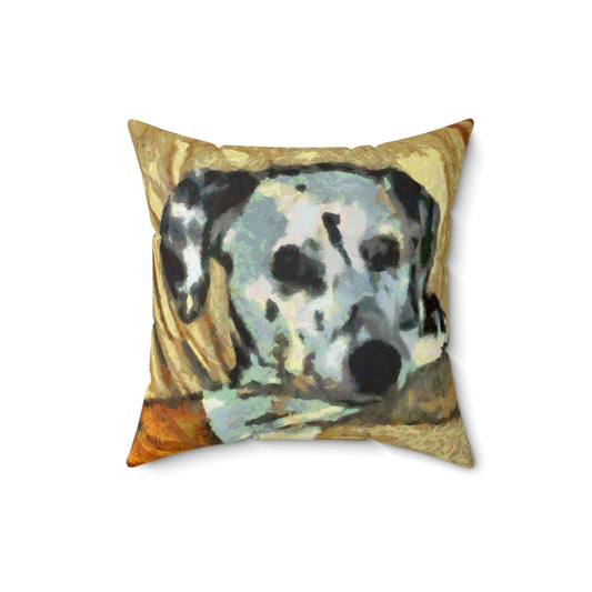 Dalmatian 'Spots of Picasso' Spun Polyester Throw Pillow