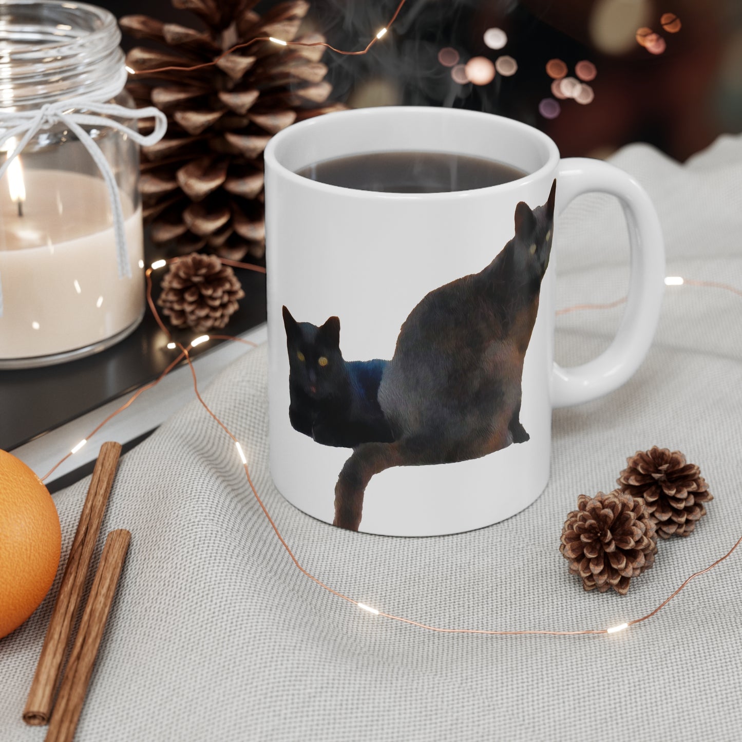 Cats 'Sifnos Sisters' Ceramic Mug 11oz