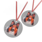 Rough Coated Collie Metal Ornaments