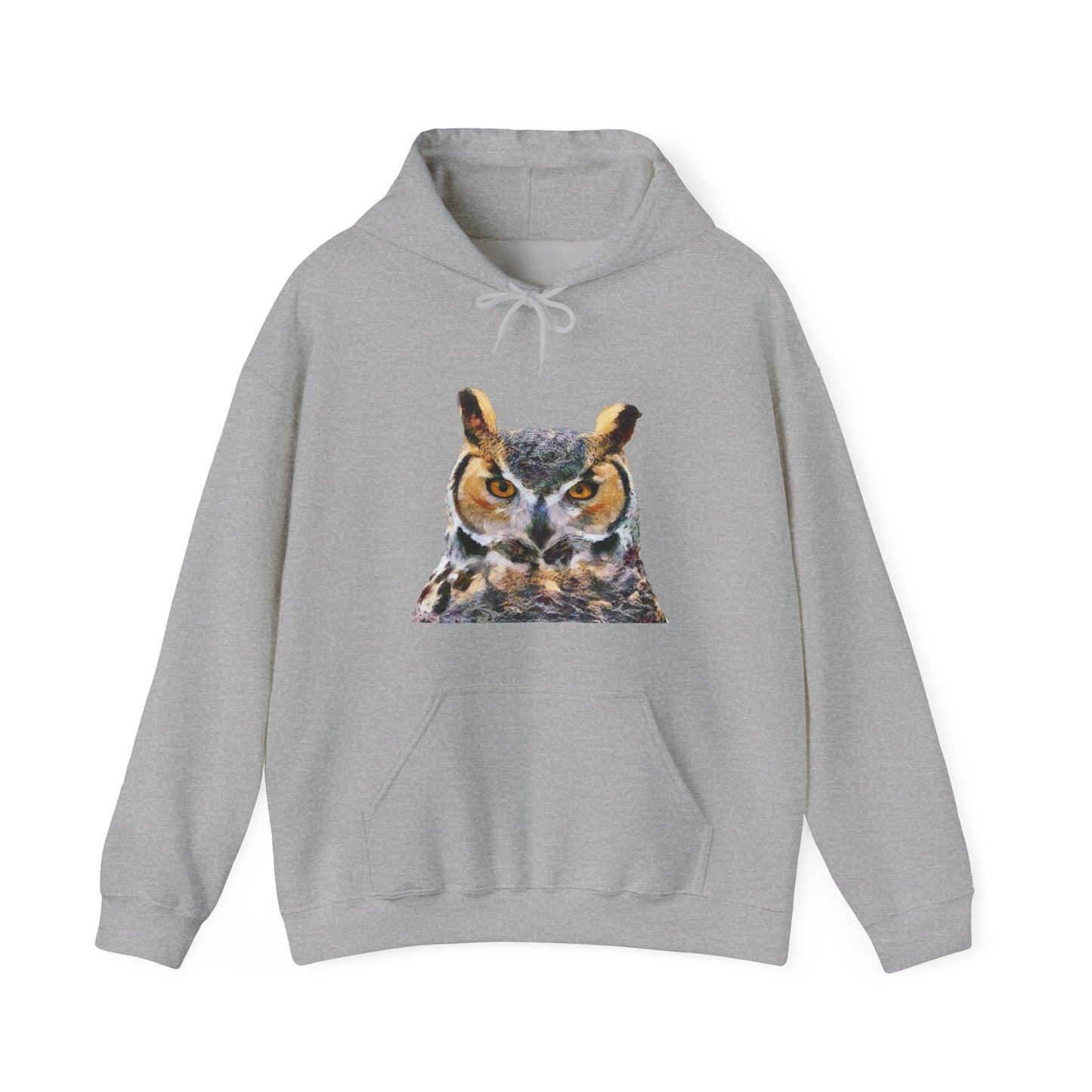 Great Horned Owl 'Hooty' Unisex 50-50 Hoodie