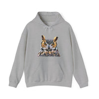Great Horned Owl 'Hooty' Unisex 50-50 Hoodie