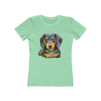 Dachshund 'Doxie #2' - Women's Slim Fit Ringspun Cotton T-Shirt