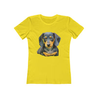Dachshund 'Doxie #2' -  Women's Slim Fit Ringspun Cotton T-Shirt