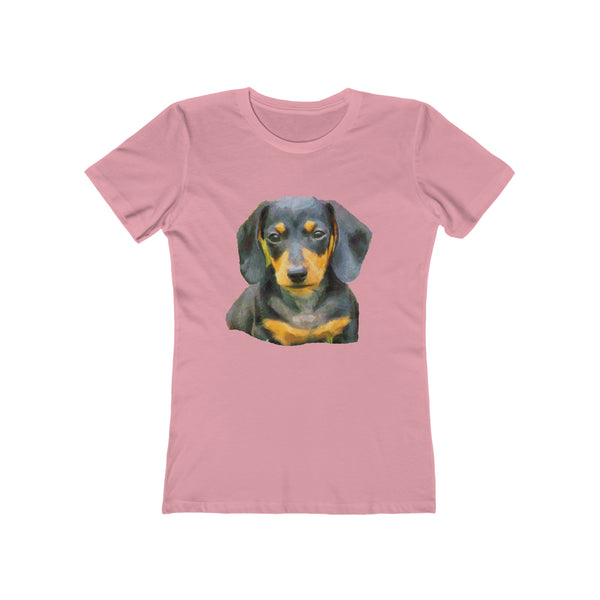 Dachshund 'Doxie #2' -  Women's Slim Fit Ringspun Cotton T-Shirt