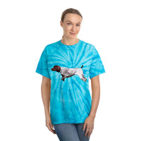 German Shorthair Pointer 'On Point' Unisex Tie-Dye Tee, Cyclone