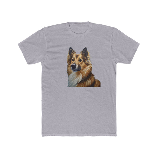 Icelandic Sheepdog Men's Fitted Cotton Crew Tee