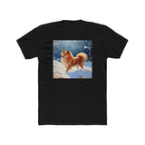 Finnish Spitz - Men's Fitted Cotton Crew Tee