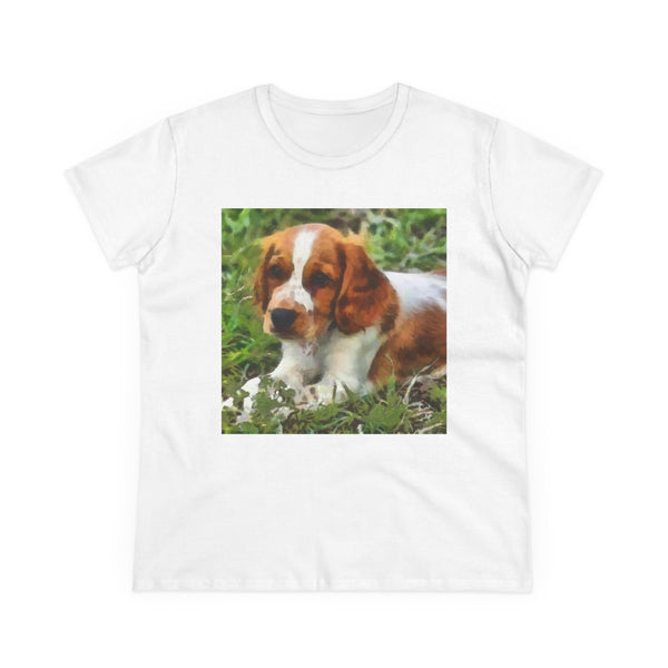 Welsh Springer Spaniel Women's Midweight Cotton Tee