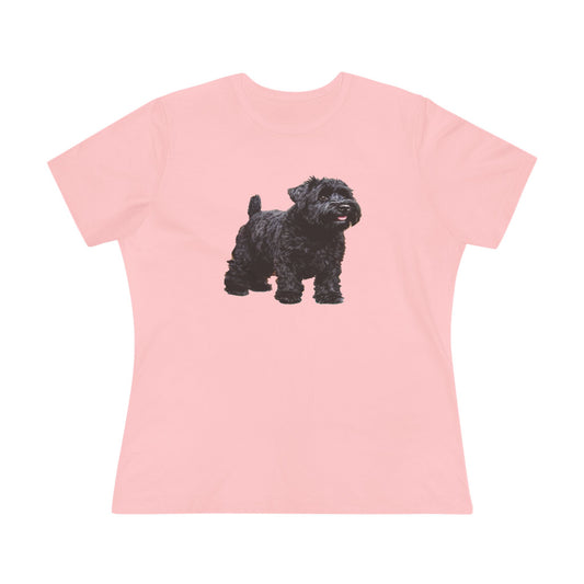 Black Russian Terrier Puppy - Women's Relaxed Fit Cotton Tee