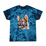 German Shepherd 'Hans' Unisex Tie-Dye Tee, Crystal