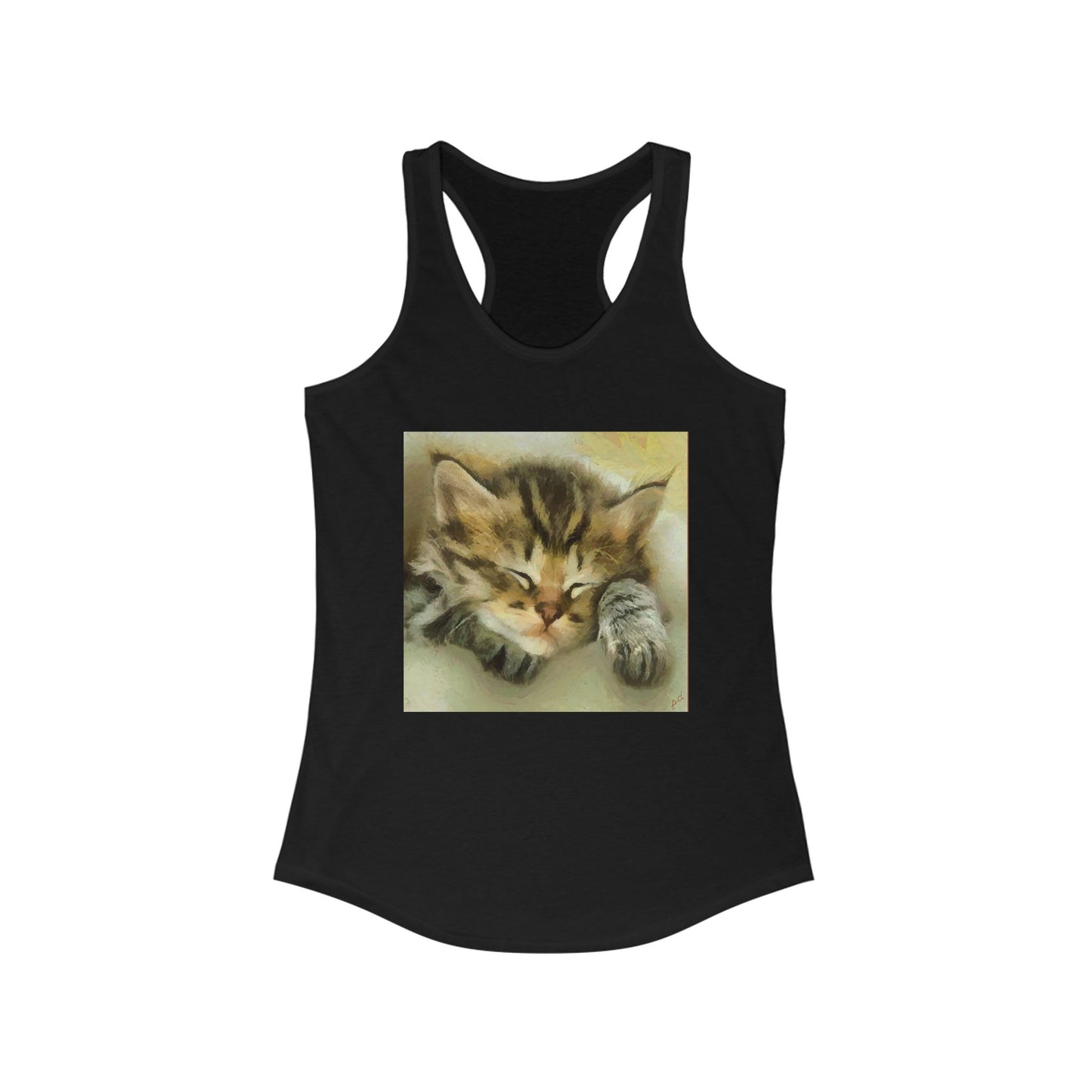 Sleepy Brucie the Cat - Women's Racerback Tank