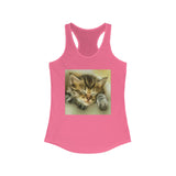 Sleepy Brucie the Cat - Women's Racerback Tank