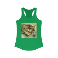 Sleepy Brucie the Cat - Women's Racerback Tank