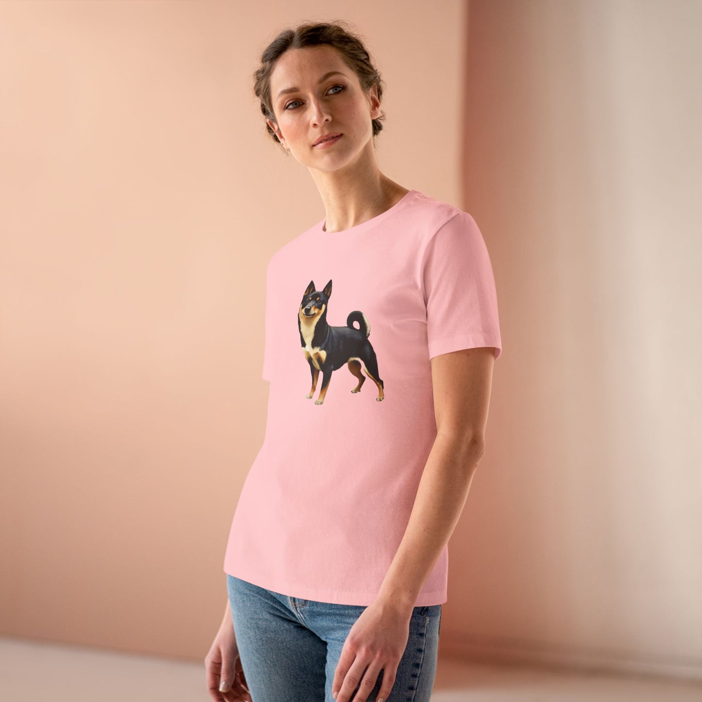 Black & Tan Shiba Inu - Women's Relaxed Fit Cotton Tee