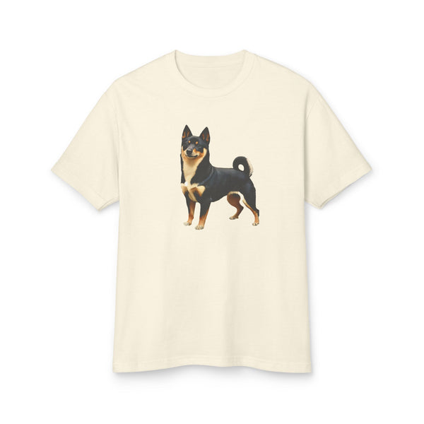 Black & Tan Shiba Inu  -  Unisex Relaxed Fit Garment-Dyed Heavyweight Cotton Tee