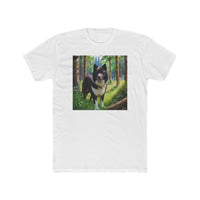 Karelian Bear Dog Men's Fitted Cotton Crew Tee