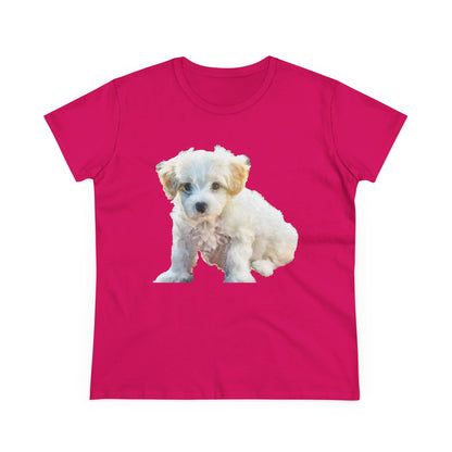 Bichon Frise Women's Midweight Cotton Tee