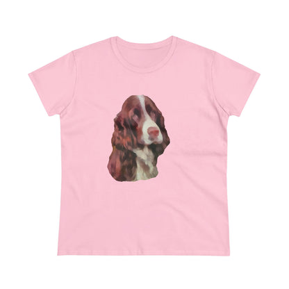 Elegant English Springer Spaniel Women's Midweight Cotton Tee