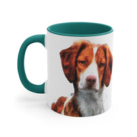 Britanny Spaniel 'Gunner' Accent Coffee Mug, 11oz