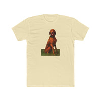 Vizsla 'Waiting For The Bride' Men's Fitted Cotton Crew Tee