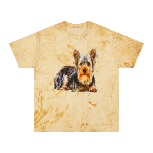 Yorkshire Terrier Unisex Ringspun Cotton Color Blast T-Shirt by DoggyLips™