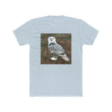 Snowy White Owl - Men's Fitted Cotton Crew Tee