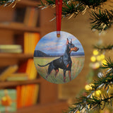 Doberman Pinscher #1 --  Christmas Tree Metal Ornaments