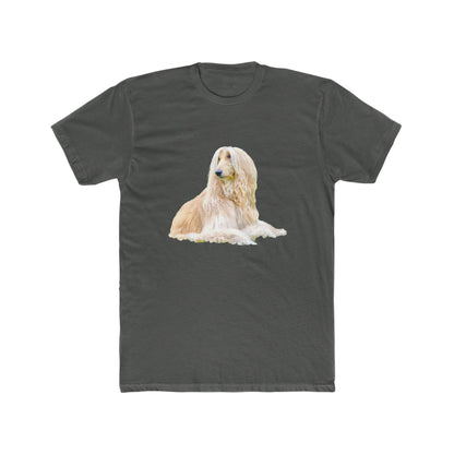 Afghan Hound Men's Cotton Crew Tee: Elegance Redefined